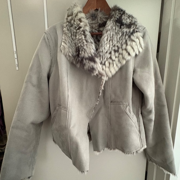 NEW WITH TAGS Anthropologie Marrakech Faux Fur Moto Reversible Jacket Sz M - Picture 11 of 11